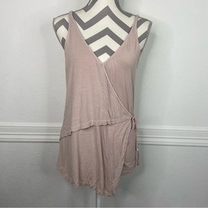Michael Stars Faux Wrap Front Tie Top Size M